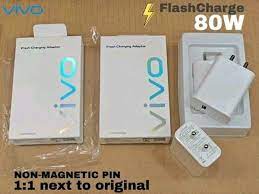 vivo 80 W Quick Charge 7.3 A Wall Charger for Mobile with Detachable Cable  (White, Cable Included)